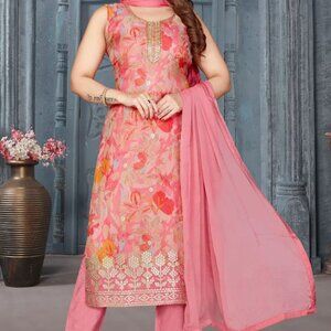 Gorgeous Pink Floral Salwar Size 40 (Medium /Large) Indian